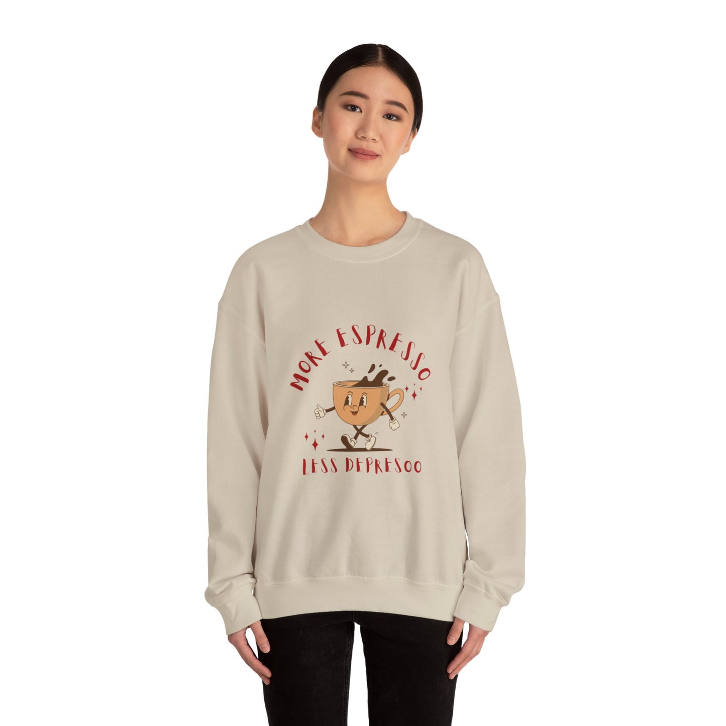 More Espresso Less Depresso Crewneck Sweatshirt